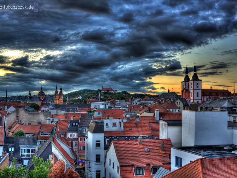 Die Dächer von Fulda in HDR