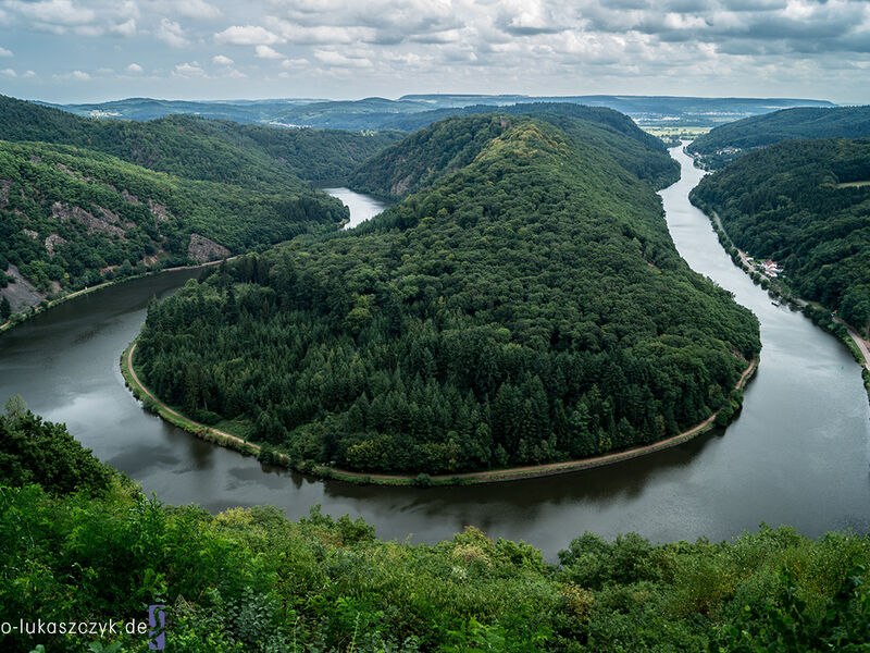 Die Saarschleife vom Aussichtspunkt Cloef in Mettlach
