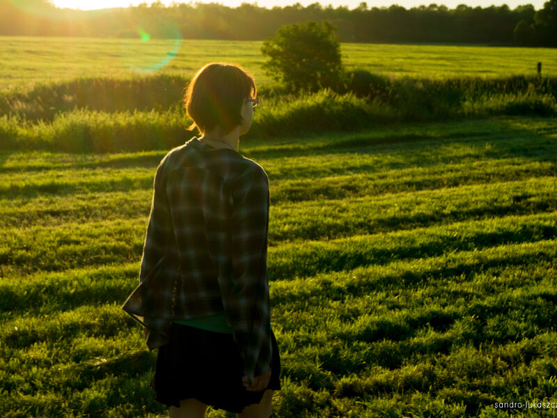 Model im Sonnenlicht
